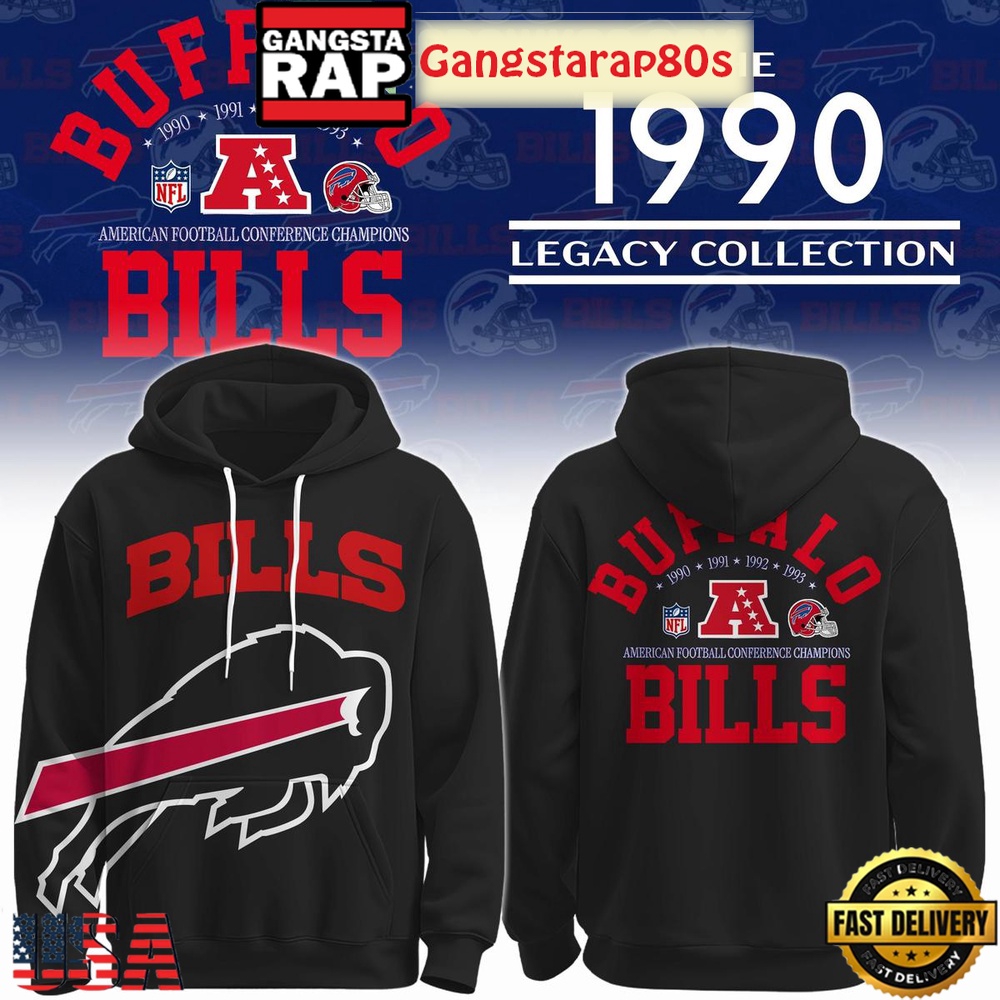 Buffalo Bills Vintage 1990 Legacy Collection Unisex Hoodie Buffalo Bills Vintage 1990 Legacy Collection Unisex Hoodie