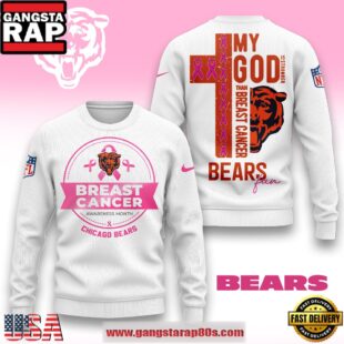 Chicago Bears NFL My God Is Stronger Than Breast Cancer 2025 Sweatshirt