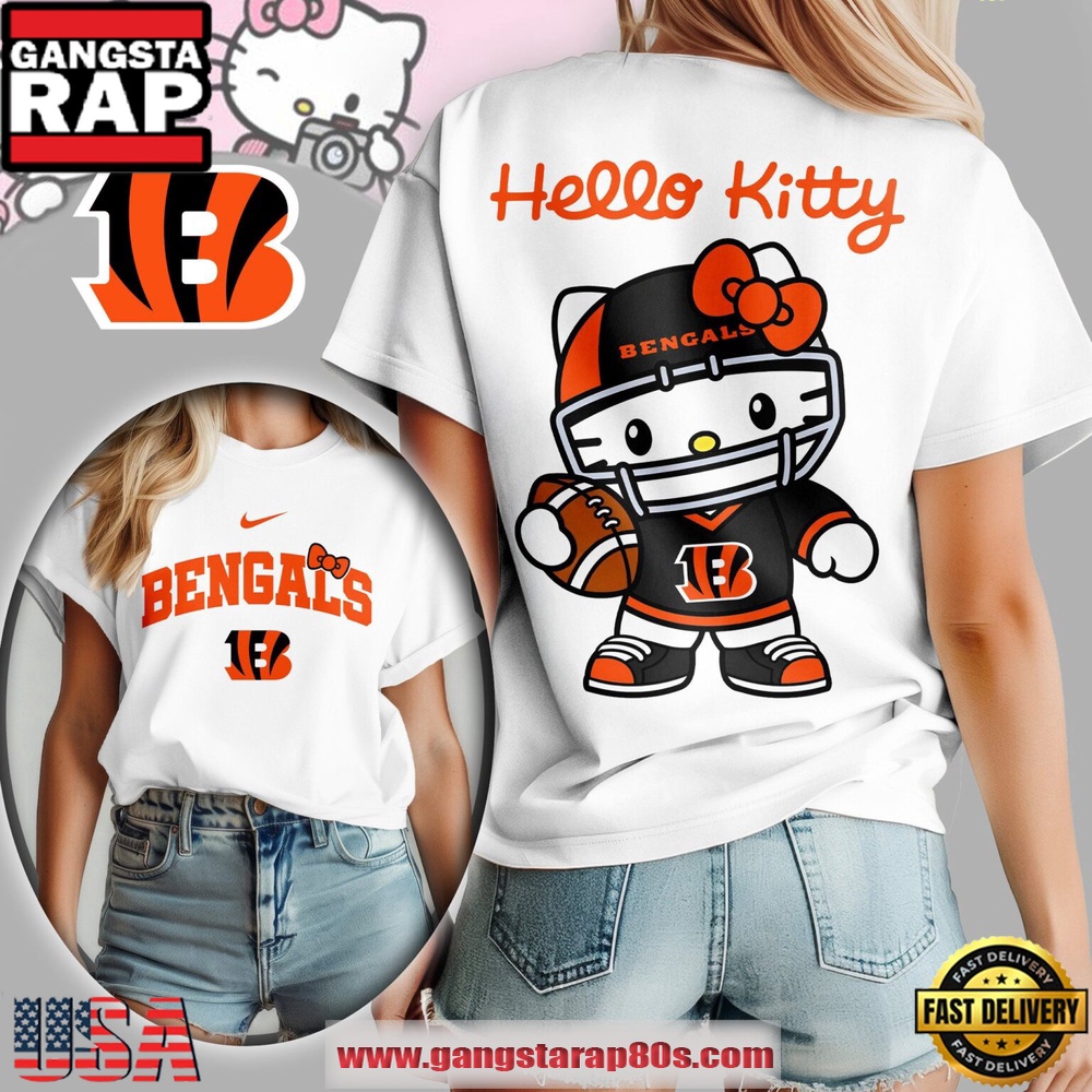 Cincinnati Bengals NFL Hello Kitty Women’s 3D Shirt Cincinnati Bengals NFL Hello Kitty Women’s 3D Shirt