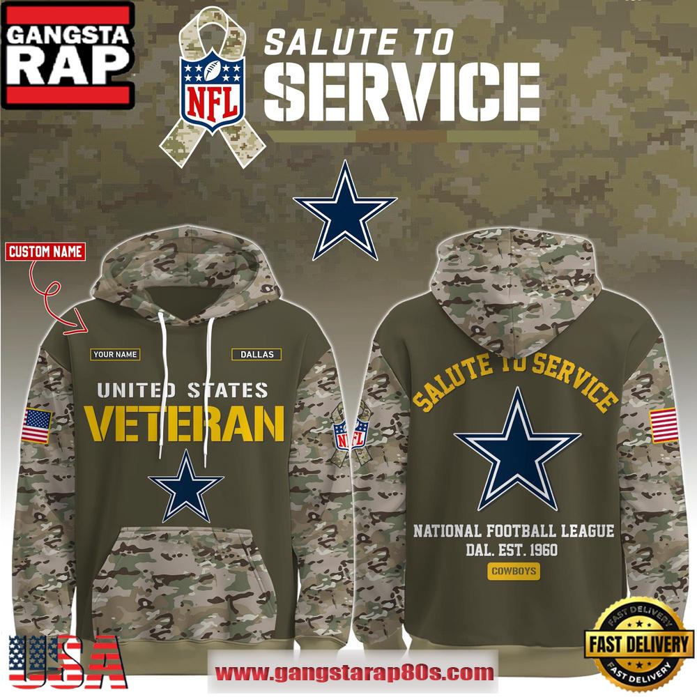 Dallas Cowboys NFL Veteran Birthday 2025 Custom Name Unisex Hoodie Dallas Cowboys NFL Veteran Birthday 2025 Custom Name Unisex Hoodie