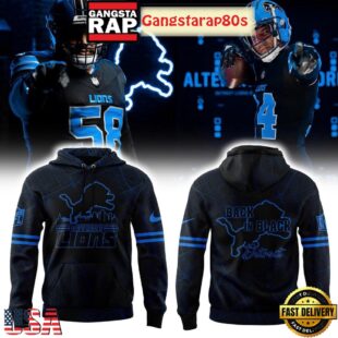 Detroit Lions Back In Black Special Edition All Over Print Hoodie