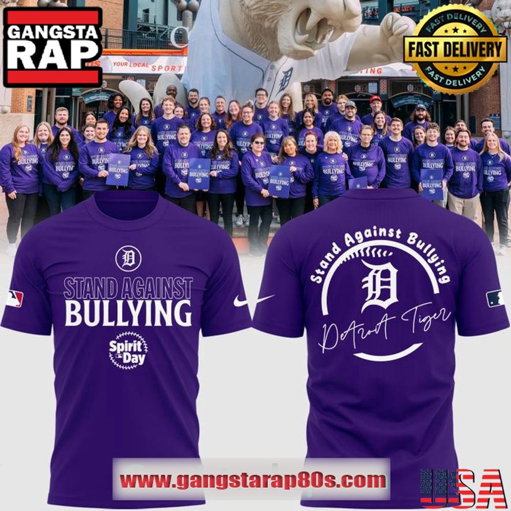 Detroit Tigers Spirit Day 2025 Stand Against Bullying Unisex 3D Shirt Detroit Tigers Spirit Day 2025 Stand Against Bullying Unisex 3D Shirt