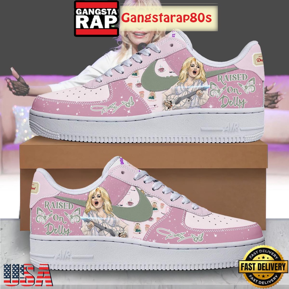 Dolly Parton Raised On Dolly Special Edition Air Force 1 Sneakers Shoes Dolly Parton Raised On Dolly Special Edition Air Force 1 Sneakers Shoes