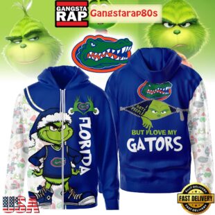Florida Gators NCAA Funny Grinch Football 2025-2026 Unisex Zip Hoodie