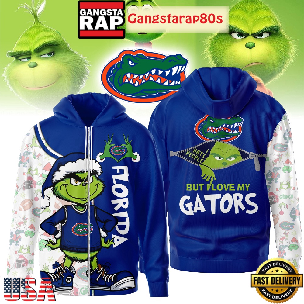 Florida Gators NCAA Funny Grinch Football 2025-2026 Unisex Zip Hoodie Florida Gators NCAA Funny Grinch Football 2025-2026 Unisex Zip Hoodie