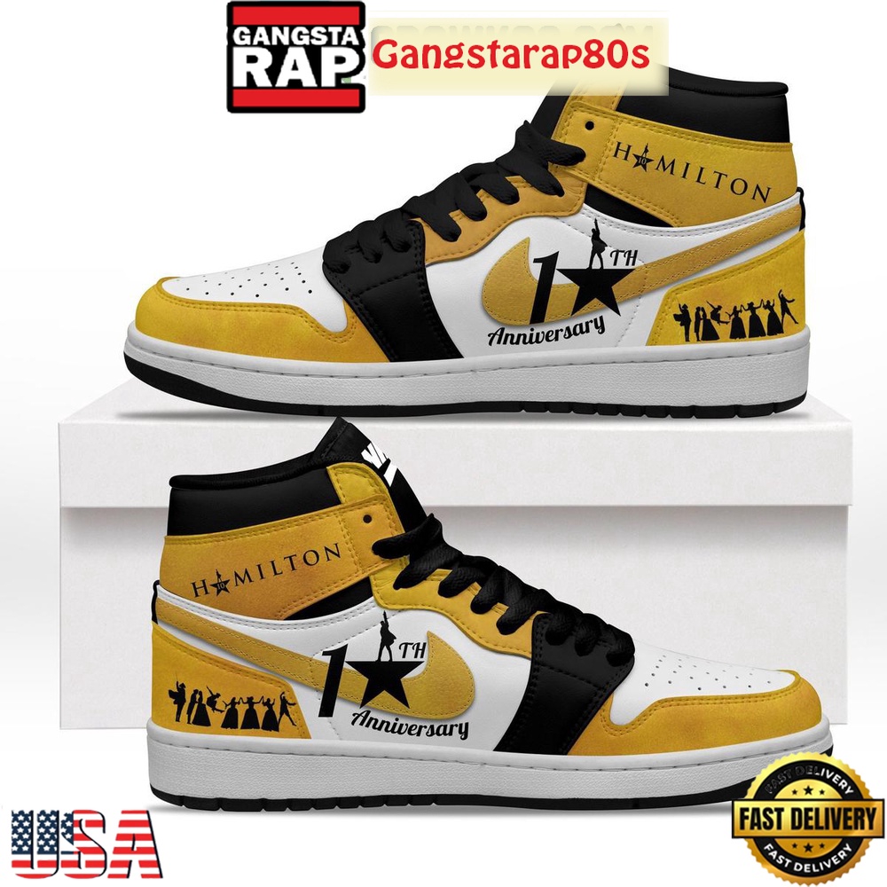 Hamilton 10 Years Anniversary Rise Up Air Jordan 1  Running Sneakers Shoes Hamilton 10 Years Anniversary Rise Up Air Jordan 1  Running Sneakers Shoes