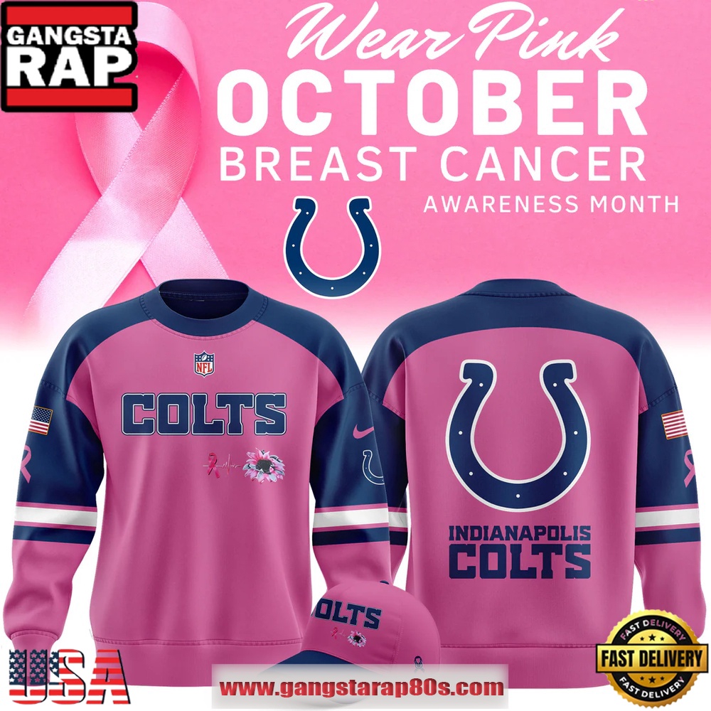 Indianapolis Colts Breast Cancer Awareness 2025 Limited Pink Sweatshirt Indianapolis Colts Breast Cancer Awareness 2025 Limited Pink Sweatshirt