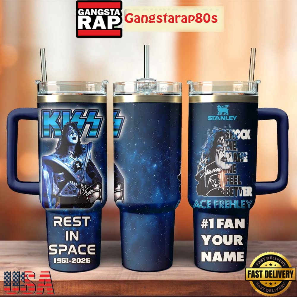 Kiss Ace Frehley 1951 2025 #1 Fan Custom Name Tumbler 40oz
