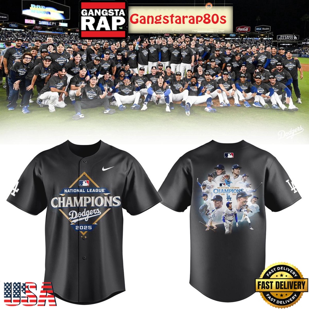 Los Angeles Dodgers 2025 NL Champions Legend Team Gray Baseball Jersey Shirt Los Angeles Dodgers 2025 NL Champions Legend Team Gray Baseball Jersey Shirt