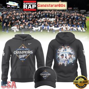 Los Angeles Dodgers 2025 NL Champions Legend Team Gray Special Edition All Over Print Hoodie