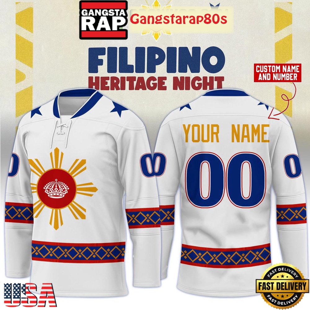 Los Angeles Kings Filipino Heritage 2026 Custom Hockey Jersey Los Angeles Kings Filipino Heritage 2026 Custom Hockey Jersey