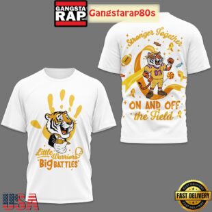 LSU Tigers Little Warriors Big Battles Childhood Cancer Unisex 3D Shirt