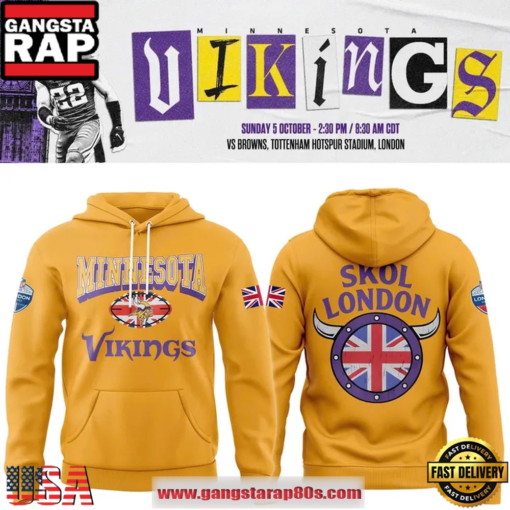 Minnesota Vikings NFL London Game 2025 Special Edition Unisex Hoodie Minnesota Vikings NFL London Game 2025 Special Edition Unisex Hoodie