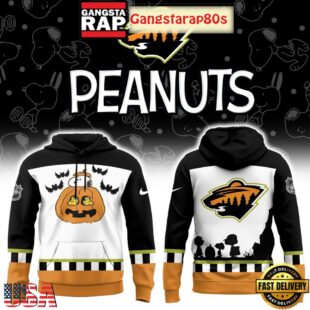 Minnesota Wild Snoopy Peanuts Halloween 2025 Unisex Hoodie