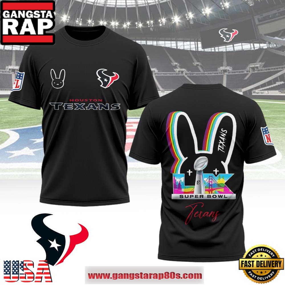 Houston Texans x Bad Bunny Super Bowl LX 2026 All Over Print Shirt Houston Texans x Bad Bunny Super Bowl LX 2026 All Over Print Shirt