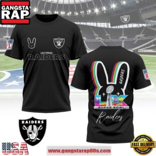 Mistmerch Las Vegas Raiders x Bad Bunny Super Bowl LX 2026 All Over Print Shirt