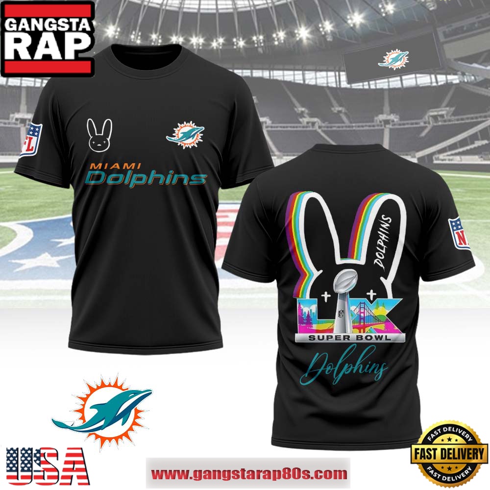 Miami Dolphins x Bad Bunny Super Bowl LX 2026 All Over Print Shirt Miami Dolphins x Bad Bunny Super Bowl LX 2026 All Over Print Shirt