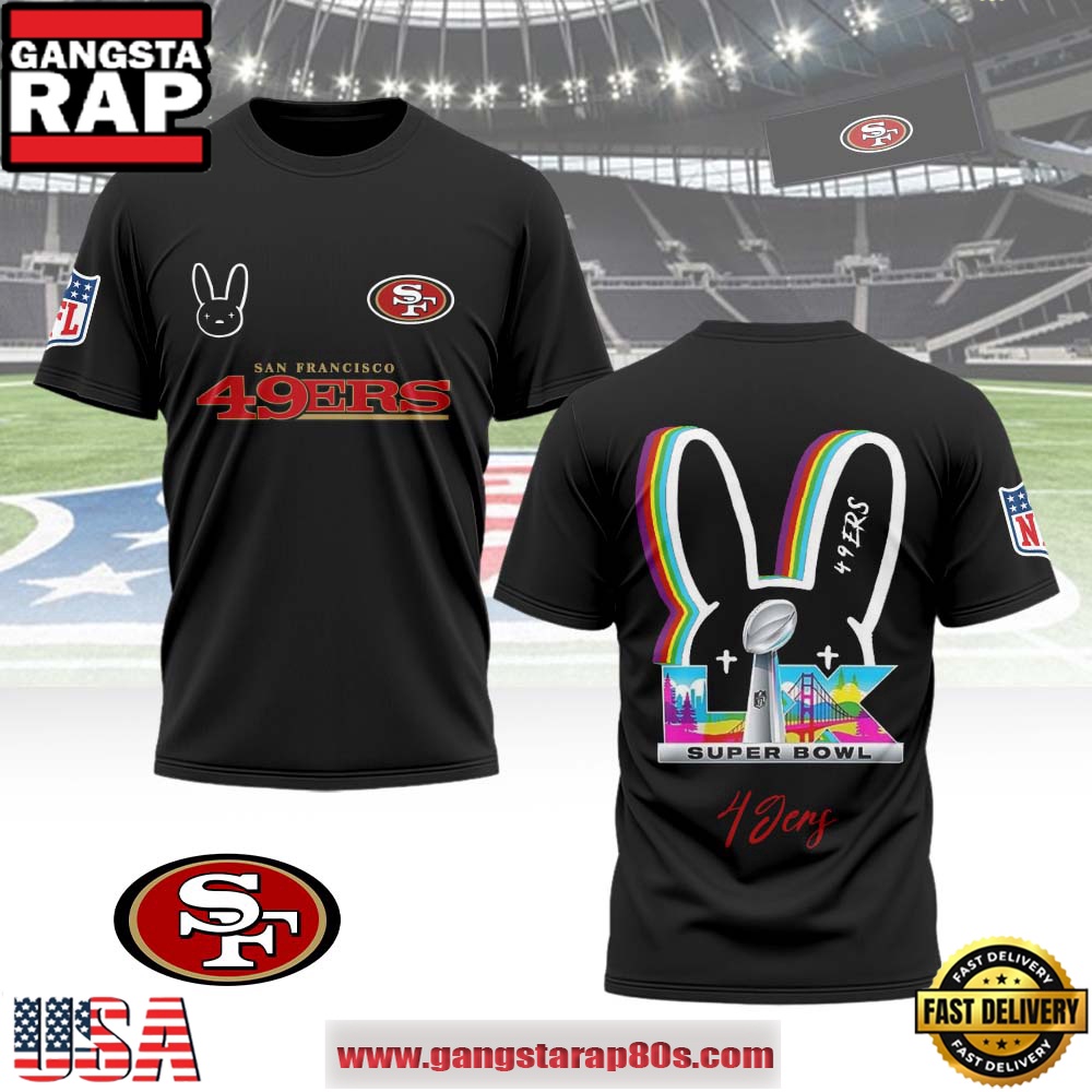 San Francisco 49ers x Bad Bunny Super Bowl LX 2026 All Over Print Shirt San Francisco 49ers x Bad Bunny Super Bowl LX 2026 All Over Print Shirt