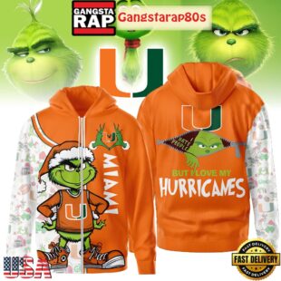 NCAA Miami Hurricanes Funny Grinch Football 2025-2026 Zip Hoodie Shirt