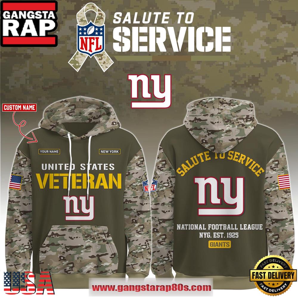 New York Giants NFL Veteran Birthday 2025 Custom Name Unisex Hoodie New York Giants NFL Veteran Birthday 2025 Custom Name Unisex Hoodie