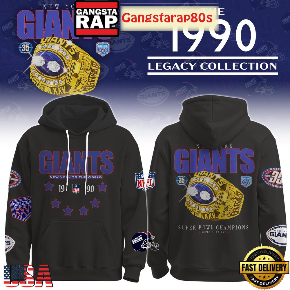 New York Giants Vintage 1990 Legacy Collection All Over Print Hoodie New York Giants Vintage 1990 Legacy Collection All Over Print Hoodie