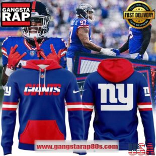 New York Giants Vintage Blue All Over Print Hoodie Shirt