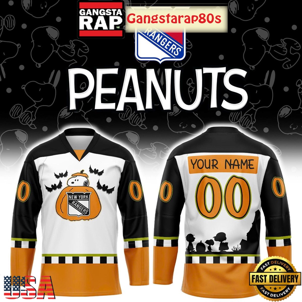 New York Rangers Snoopy Peanuts Halloween Hockey Jersey New York Rangers Snoopy Peanuts Halloween Hockey Jersey