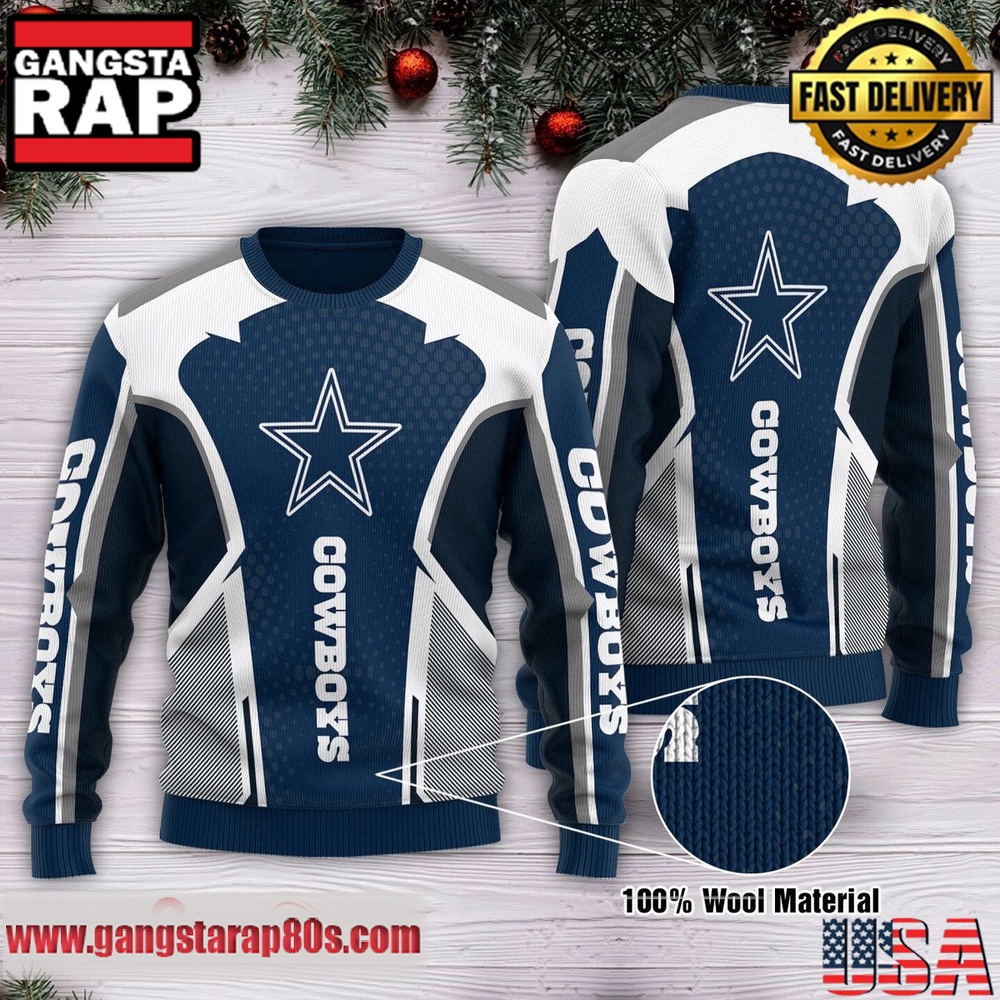 NFL Dallas Cowboys New Edition 2025 Custom Ugly Xmas Sweater NFL Dallas Cowboys New Edition 2025 Custom Ugly Xmas Sweater