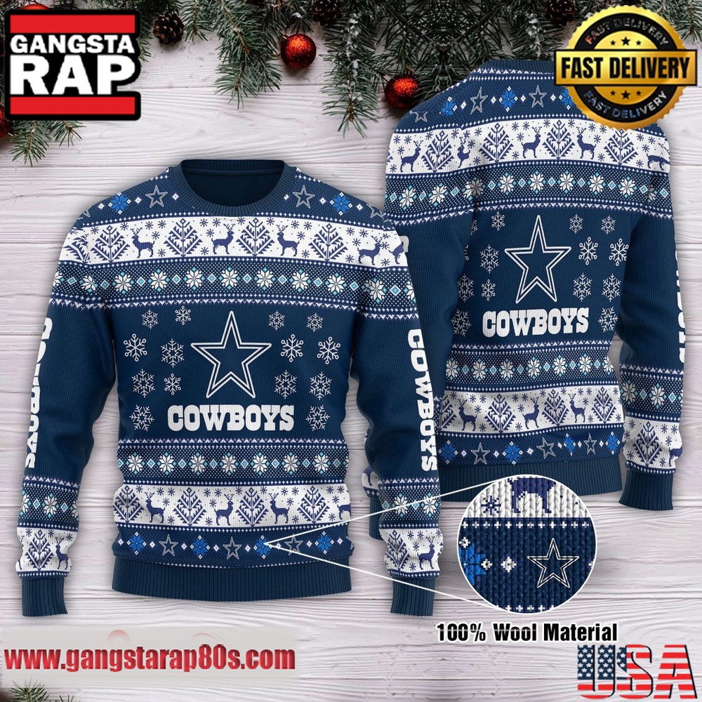 NFL Dallas Cowboys New Season 2025 Custom Ugly Christmas Sweater NFL Dallas Cowboys New Season 2025 Custom Ugly Christmas Sweater