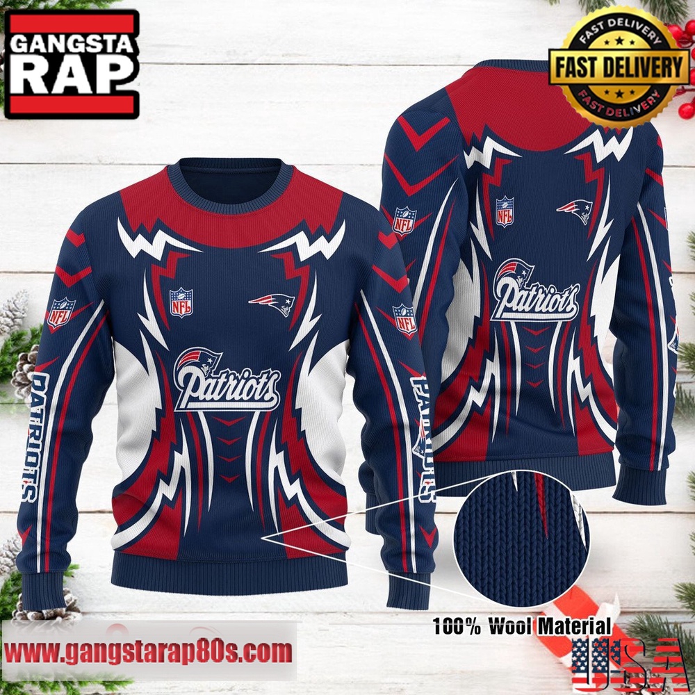 NFL New England Patriots New Season 2025-26 Ugly Christmas Sweater NFL New England Patriots New Season 2025-26 Ugly Christmas Sweater