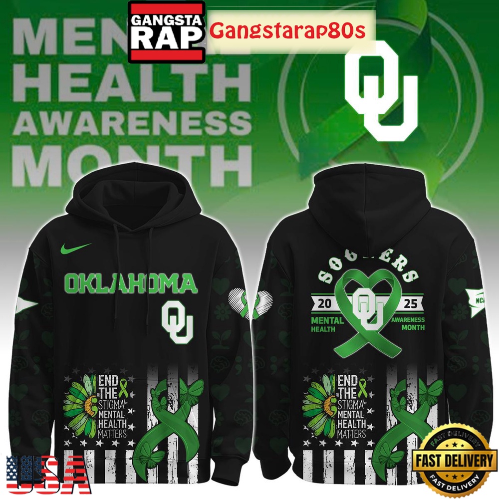 Oklahoma Sooners Mental Health Awareness Special Edition All Over Print Hoodie Oklahoma Sooners Mental Health Awareness Special Edition All Over Print Hoodie