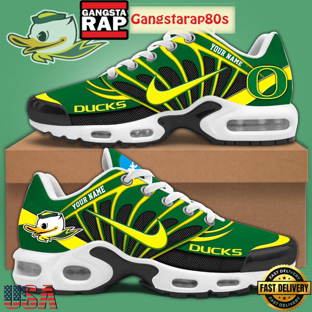 Oregon Ducks Basketball New Season Custom Air Max Plus Shoes Running Sneakers Oregon Ducks Basketball New Season Custom Air Max Plus Shoes Running Sneakers