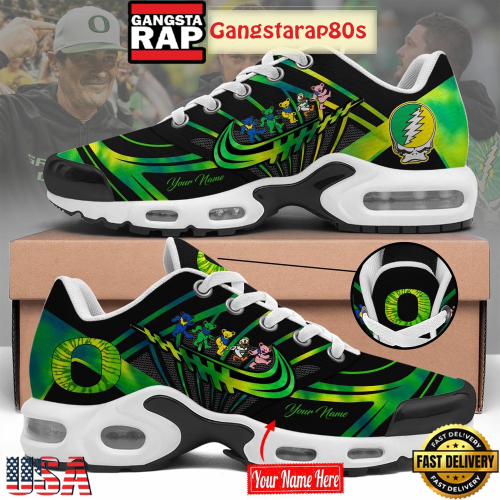 Oregon Ducks x Grateful Dead 2025 Custom Air Max Plus Shoes Oregon Ducks x Grateful Dead 2025 Custom Air Max Plus Shoes