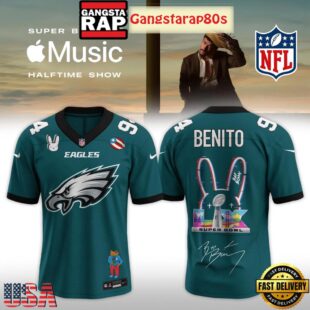 Philadelphia Eagles Bad Bunny 2026 Super Bowl LX 2026 Best Haltime Show Custom Football Jersey