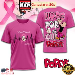 Popeye Breast Cancer Hope For A Cure 3D Shirt
