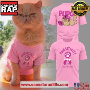 Pudge the Cat Breast Cancer Awareness Unisex 3D Shirt