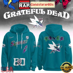 San Jose Sharks Grateful Dead 60 Years Special Edition All Over Print Hoodie