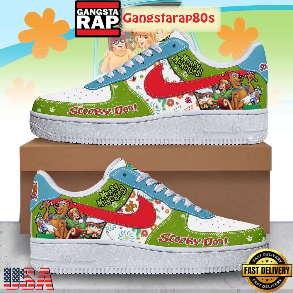 Scooby Doo Merry Christmas 2025 Air Force 1 Running Sneakers Shoes Scooby Doo Merry Christmas 2025 Air Force 1 Running Sneakers Shoes