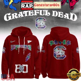 South Carolina Gamecocks Grateful Dead 60 Years 2025 Special Edition All Over Print Hoodie
