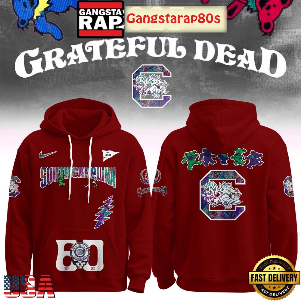 South Carolina Gamecocks Grateful Dead 60 Years 2025 Special Edition All Over Print Hoodie South Carolina Gamecocks Grateful Dead 60 Years 2025 Special Edition All Over Print Hoodie