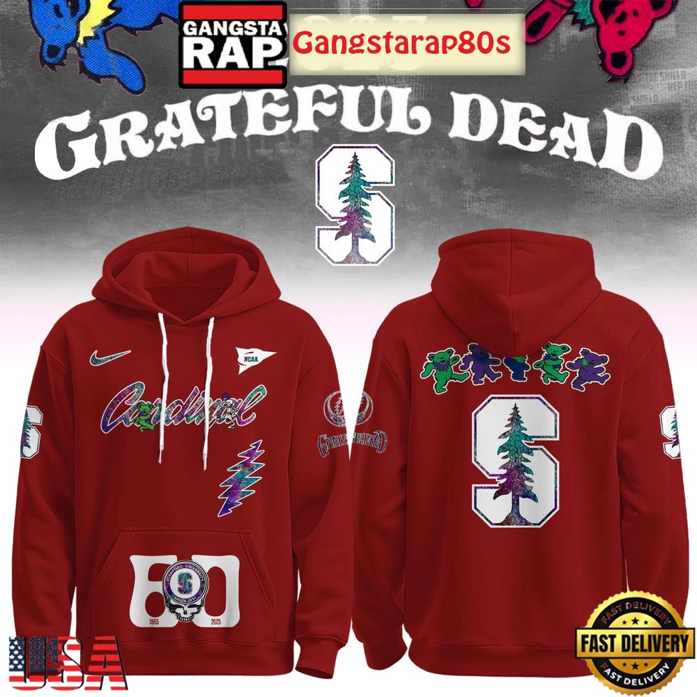 Stanford Cardinal x Grateful Dead 60 Years Unisex Hoodie Stanford Cardinal x Grateful Dead 60 Years Unisex Hoodie