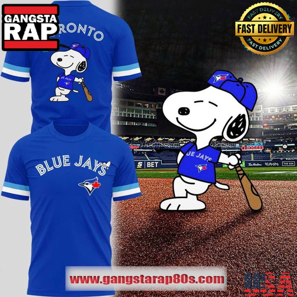 Toronto Blue Jays Peanuts Night Snoopy Unisex 3D Shirt Toronto Blue Jays Peanuts Night Snoopy Unisex 3D Shirt