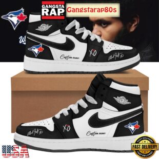 Toronto Blue Jays x The Weeknd World Series 2025 Black Air Jordan 1 Running Sneakers Shoes