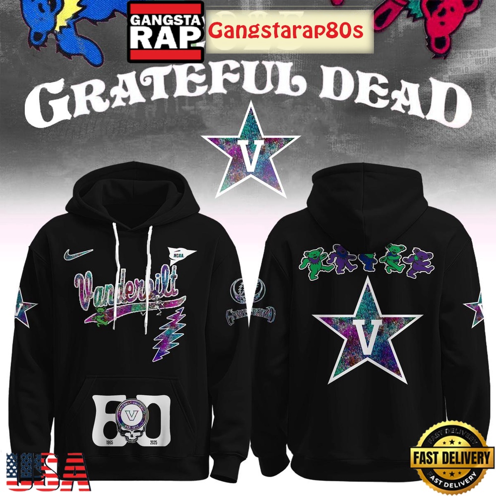 Vanderbilt Commodores Grateful Dead 60 Years 2025 Special Edition All Over Print Hoodie Vanderbilt Commodores Grateful Dead 60 Years 2025 Special Edition All Over Print Hoodie