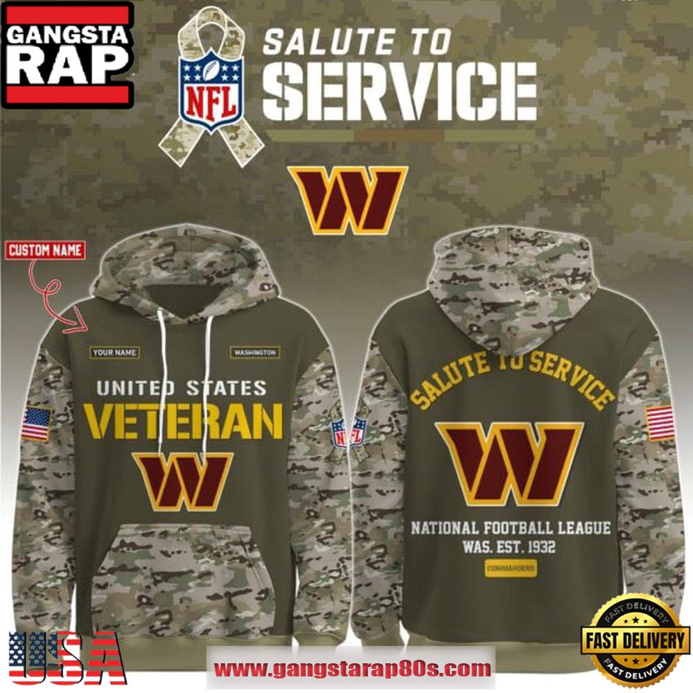 Washington Commandersn NFL Veteran Birthday 2025 Custom Name Unisex Hoodie Washington Commandersn NFL Veteran Birthday 2025 Custom Name Unisex Hoodie