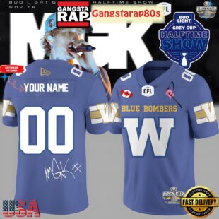 Winnipeg Blue Bombers x Machine Gun Kelly 2025 Custom Football Jersey