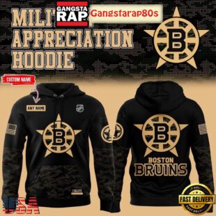 Boston Bruins Military Night 2025 Unisex Hoodie