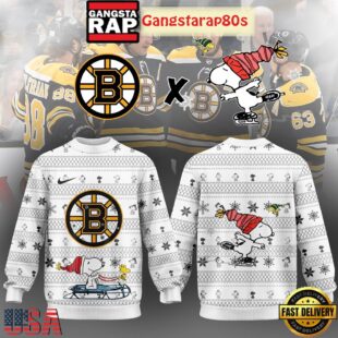 Boston Bruins x Snoopy Winter 2025 Ugly Xmas Sweater