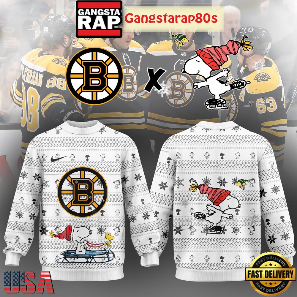 Boston Bruins x Snoopy Winter 2025 Ugly Xmas Sweater Boston Bruins x Snoopy Winter 2025 Ugly Xmas Sweater