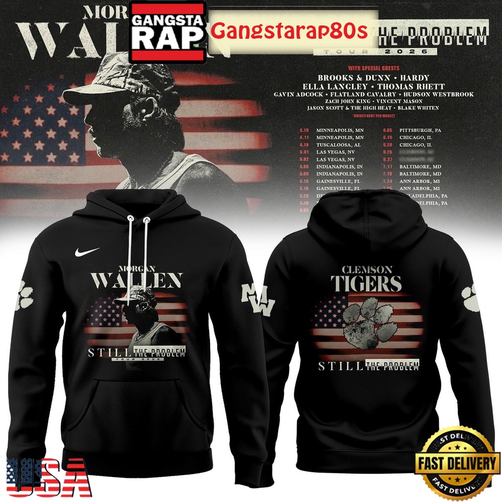 Clemson Tigers x Morgan Wallen Still The Problem Tour 2026 Limited Edition Hoodie Clemson Tigers x Morgan Wallen Still The Problem Tour 2026 Limited Edition Hoodie